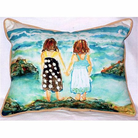 JENSENDISTRIBUTIONSERVICES Twins on Rocks Large Indoor-Outdoor Pillow 16 in. x 20 in. MI48777